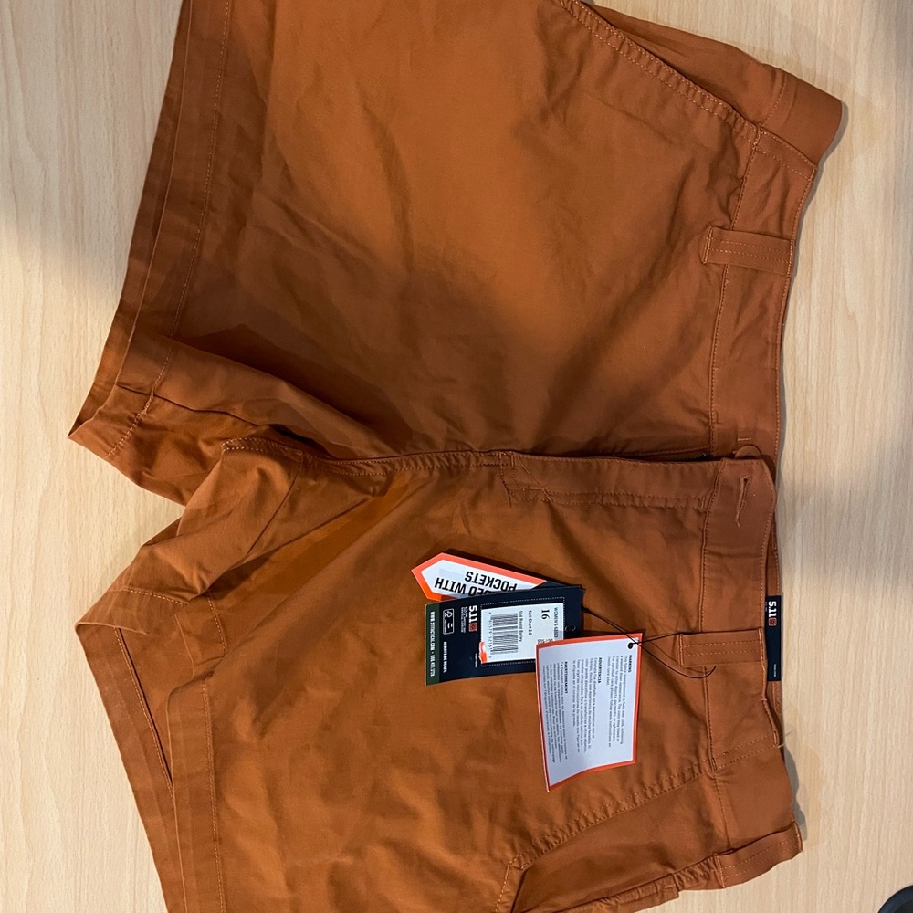 5.11 Tactical Women's Rust Flat Front Shorts